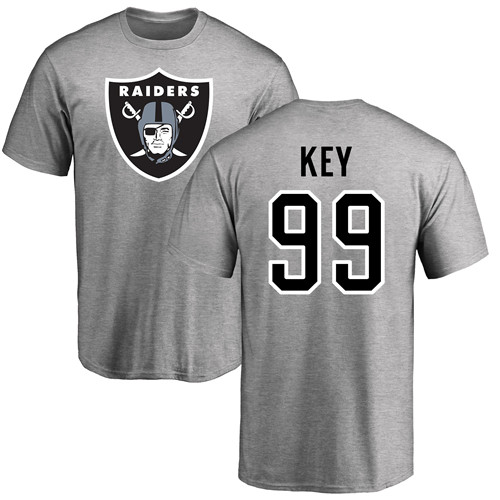 Men Oakland Raiders Ash Arden Key Name and Number Logo NFL Football #99 T Shirt->nfl t-shirts->Sports Accessory